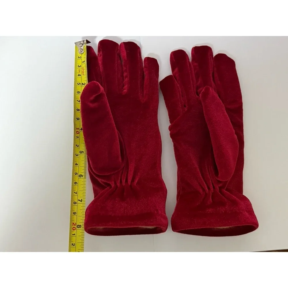 Cejon Thinsulate Women's Vintage Red Velvet Gloves SMALL-MEDIUM ONE SIZE